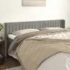 Image de vidaXL Tête de lit avec oreilles Gris clair 183x16x78/88 cm Velours