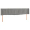 Image de vidaXL Tête de lit avec oreilles Gris clair 203x16x78/88 cm Velours