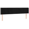 Image de vidaXL Tête de lit avec oreilles Noir 203x16x78/88 cm Velours