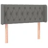 Image de vidaXL Tête de lit avec oreilles Gris foncé 93x16x78/88 cm Tissu