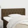 Image de vidaXL Tête de lit avec oreilles Marron Foncé 93x16x78/88 cm Tissu