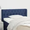 Image de vidaXL Tête de lit avec oreilles Bleu 93x16x78/88 cm Tissu