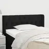 Image de vidaXL Tête de lit avec oreilles Noir 103x16x78/88 cm Tissu