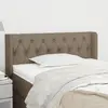 Image de vidaXL Tête de lit avec oreilles Taupe 103x16x78/88 cm Tissu
