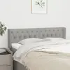 Image de vidaXL Tête de lit avec oreilles Gris clair 147x16x78/88 cm Tissu