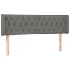 Image de vidaXL Tête de lit avec oreilles Gris foncé 147x16x78/88 cm Tissu