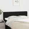 Image de vidaXL Tête de lit avec oreilles Noir 147x16x78/88 cm Tissu
