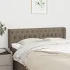 Image de vidaXL Tête de lit avec oreilles Taupe 147x16x78/88 cm Tissu