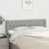 Image de vidaXL Tête de lit avec oreilles Gris clair 163x16x78/88 cm Tissu