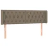 Image de vidaXL Tête de lit avec oreilles Taupe 163x16x78/88 cm Tissu