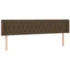 Image de vidaXL Tête de lit avec oreilles Marron Foncé 183x16x78/88 cm Tissu
