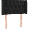 Image de vidaXL Hoofdbord met randen 83x16x78/88 cm fluweel zwart