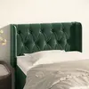 Image de vidaXL Tête de lit avec oreilles Vert foncé 83x16x78/88 cm Velours