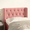 Image de vidaXL Tête de lit avec oreilles Rose 83x16x78/88 cm Velours