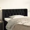 Image de vidaXL Tête de lit avec oreilles Noir 93x16x78/88 cm Velours