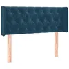 Image de vidaXL Tête de lit avec oreilles Bleu foncé 93x16x78/88 cm Velours