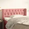 Image de vidaXL Tête de lit avec oreilles Rose 93x16x78/88 cm Velours