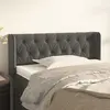 Image de vidaXL Tête de lit avec oreilles Gris foncé 103x16x78/88 cm Velours