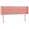 Image de vidaXL Tête de lit avec oreilles Rose 147x16x78/88 cm Velours