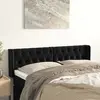 Image de vidaXL Tête de lit avec oreilles Noir 163x16x78/88 cm Velours