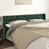 Image de vidaXL Tête de lit avec oreilles Vert foncé 183x16x78/88 cm Velours