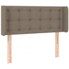 Image de vidaXL Tête de lit avec oreilles Taupe 83x16x78/88 cm Tissu