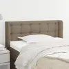 Image de vidaXL Tête de lit avec oreilles Taupe 83x16x78/88 cm Tissu