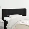 Image de vidaXL Tête de lit avec oreilles Noir 103x16x78/88 cm Tissu