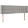 Image de vidaXL Tête de lit avec oreilles Gris clair 147x16x78/88 cm Tissu