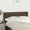 Image de vidaXL Tête de lit avec oreilles Marron Foncé 147x16x78/88 cm Tissu
