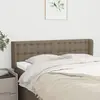 Image de vidaXL Tête de lit avec oreilles Taupe 147x16x78/88 cm Tissu