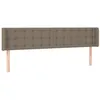 Image de vidaXL Tête de lit avec oreilles Taupe 183x16x78/88 cm Tissu