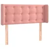 Image de vidaXL Tête de lit avec oreilles Rose 103x16x78/88 cm Velours