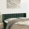 Image de vidaXL Tête de lit avec oreilles Vert foncé 147x16x78/88 cm Velours