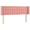 Image de vidaXL Tête de lit avec oreilles Rose 147x16x78/88 cm Velours