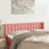 Image de vidaXL Tête de lit avec oreilles Rose 147x16x78/88 cm Velours