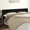 Image de vidaXL Tête de lit avec oreilles Noir 183x16x78/88 cm Velours