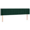 Image de vidaXL Tête de lit avec oreilles Vert foncé 183x16x78/88 cm Velours