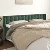 Image de vidaXL Tête de lit avec oreilles Vert foncé 183x16x78/88 cm Velours
