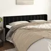 Image de vidaXL Tête de lit avec oreilles Noir 203x16x78/88 cm Velours