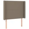 Image de vidaXL Tête de lit avec oreilles Taupe 83x16x118/128 cm Tissu