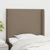 Image de vidaXL Tête de lit avec oreilles Taupe 83x16x118/128 cm Tissu