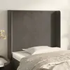 Image de vidaXL Tête de lit avec oreilles Gris foncé 83x16x118/128 cm Velours