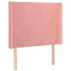Image de vidaXL Tête de lit avec oreilles Rose 83x16x118/128 cm Velours