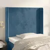 Image de vidaXL Tête de lit avec oreilles Bleu foncé 103x16x118/128 cm Velours