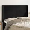 Image de vidaXL Tête de lit avec oreilles Noir 147x16x118/128 cm Velours