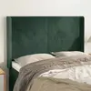 Image de vidaXL Tête de lit avec oreilles Vert foncé 147x16x118/128 cm Velours