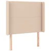 Image de vidaXL Tête de lit avec oreilles Cappuccino 103x16x118/128 cm