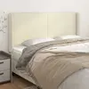 Image de vidaXL Tête de lit avec oreilles Crème 163x16x118/128 cm Similicuir