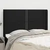 Image de vidaXL Tête de lit avec oreilles Noir 147x16x118/128 cm Tissu